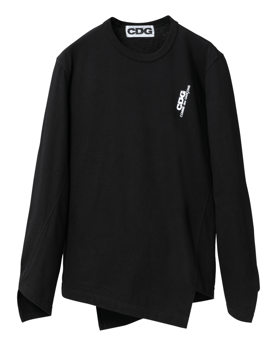 コムデギャルソン 変形 長袖 カットソー 白 L相当 変形スリーブ BIAS LONG SLEEVE T-SHIRT | CDG - COMME des GARÇONS
