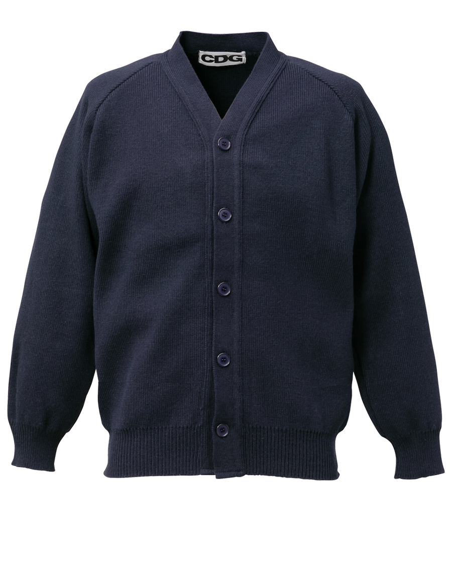 角切り替えカーディガン コムデギャルソン V-NECK SCHOOL CARDIGAN | CDG - COMME des GARÇONS