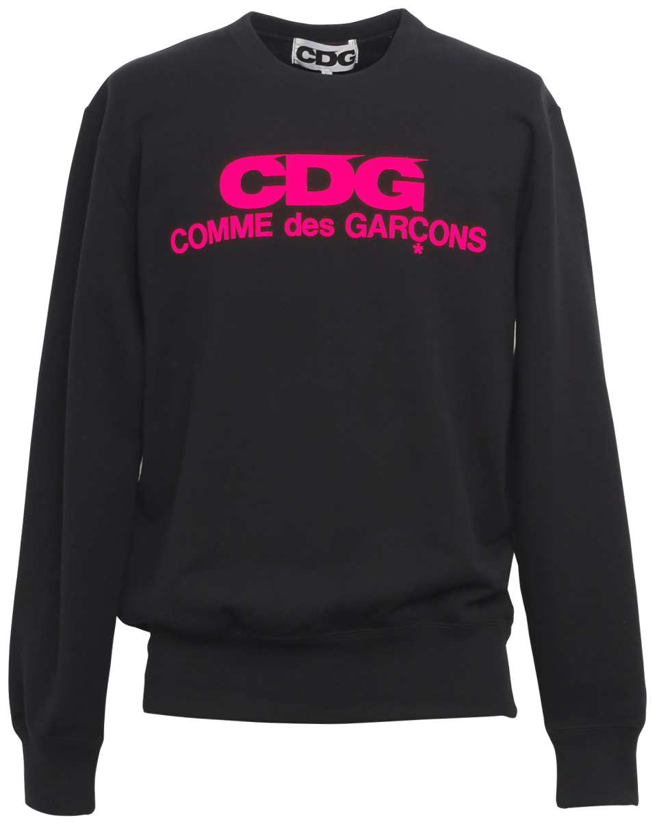 CDG CREW NECK SWEATSHIRT (PINK LOGO)