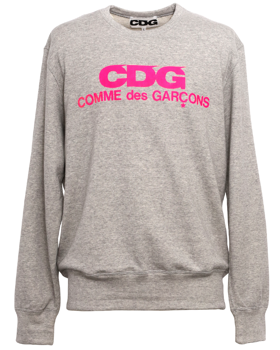 CDG CLASSIC CREW NECK SWEATSHIRT / PINK LOGO | CDG - COMME des