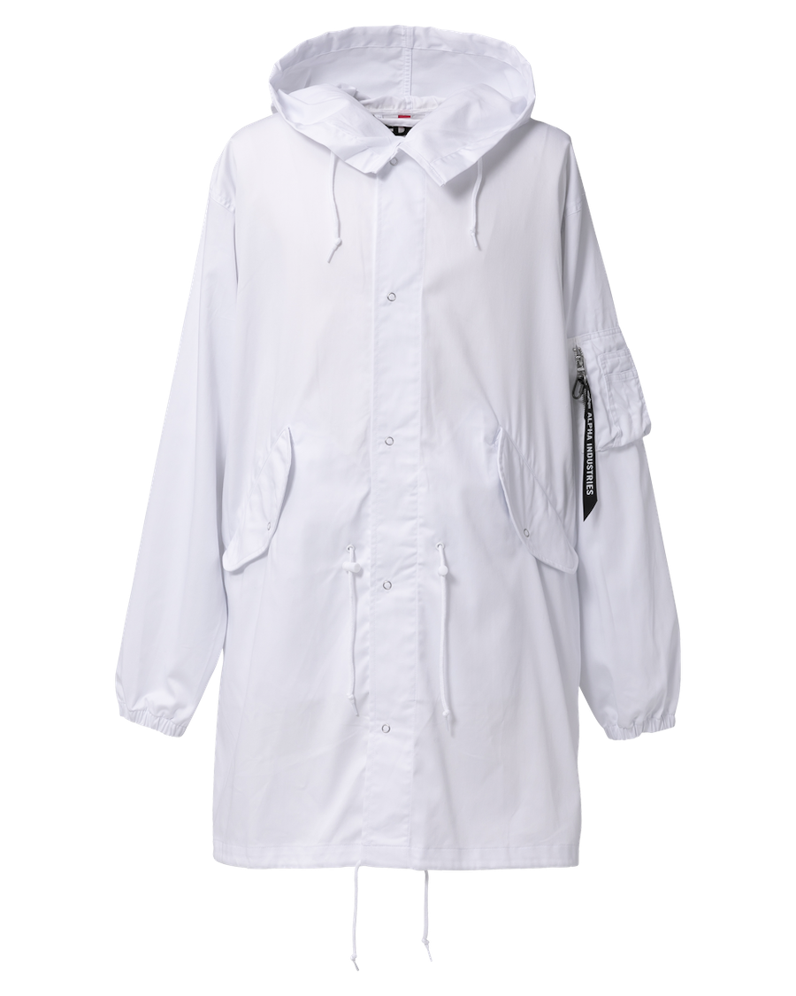 CDG x ALPHA FISHTAIL PARKA WHITE