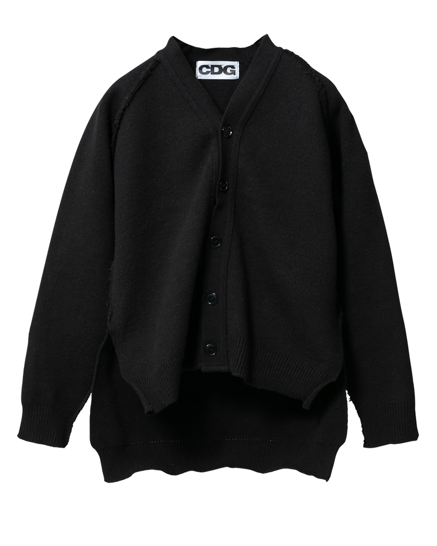 CDG カーディガン ブラック XXL OUTSIDE SEAM LONG BACK CARDIGAN | CDG - COMME des GARÇONS