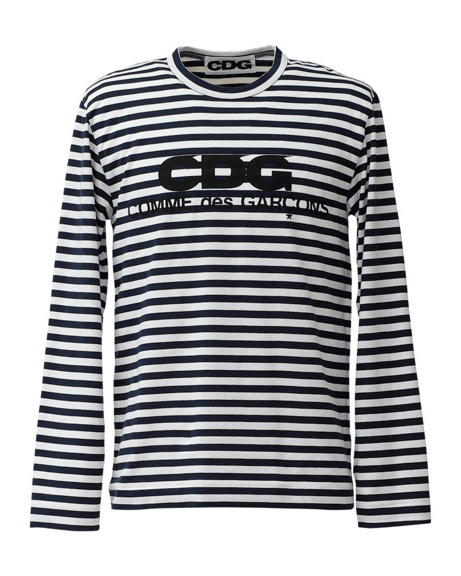 Cdg striped shirt long sleeve hot sale