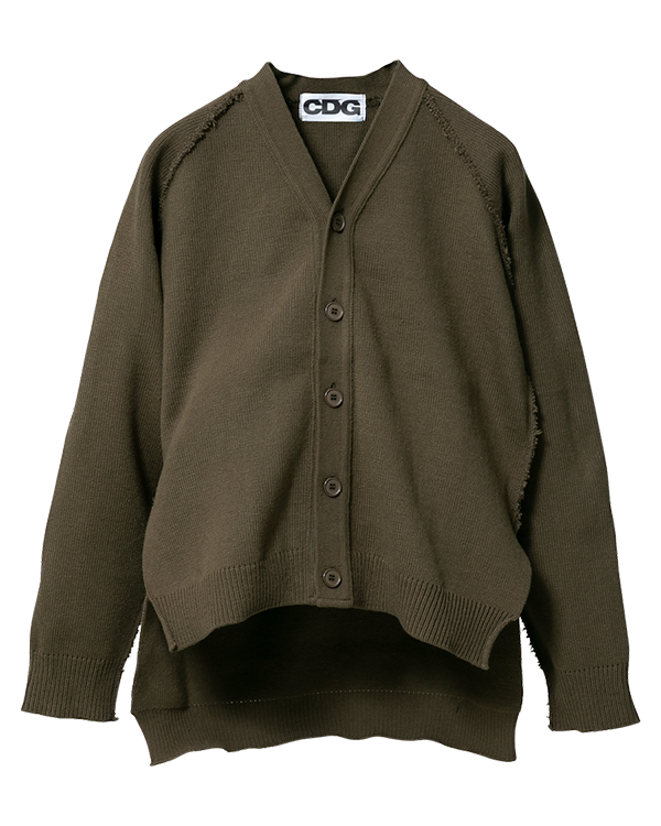 CDG カーキ　カーディガン　L コムデギャルソン カーディガン-コムデギャルソン | コムデギャルソン リンカン